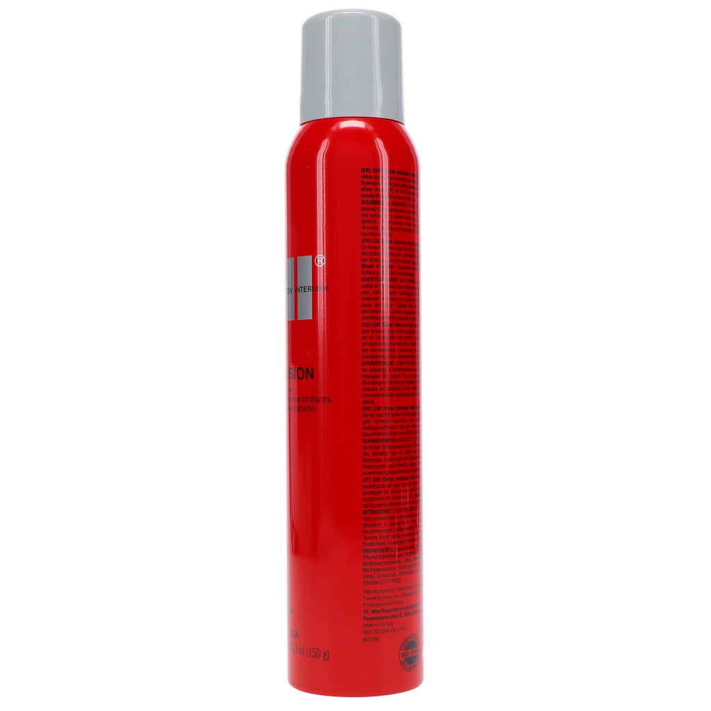 CHI Shine Infusion Strengthening & Split End Repair Hair Spray Strong Hold Non-Aerosol 5.3 oz