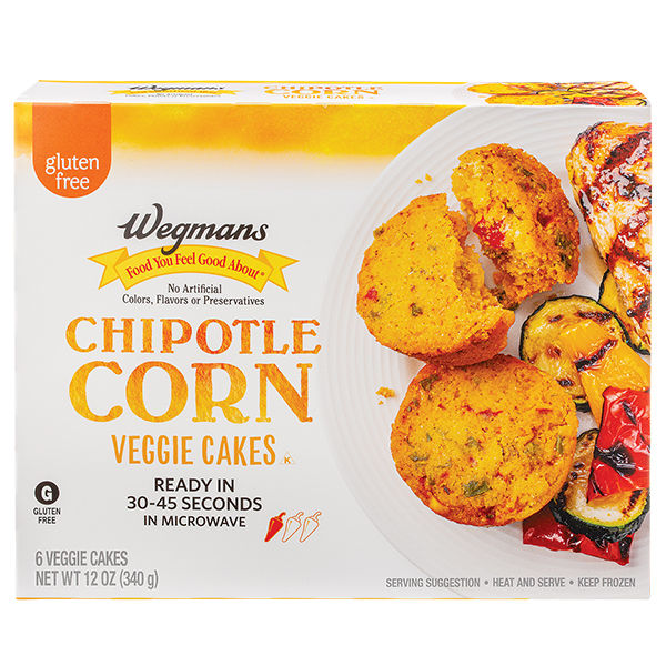 Wegmans Gluten Free Chipotle Corn Veggie Cakes 6 Count 12 Oz