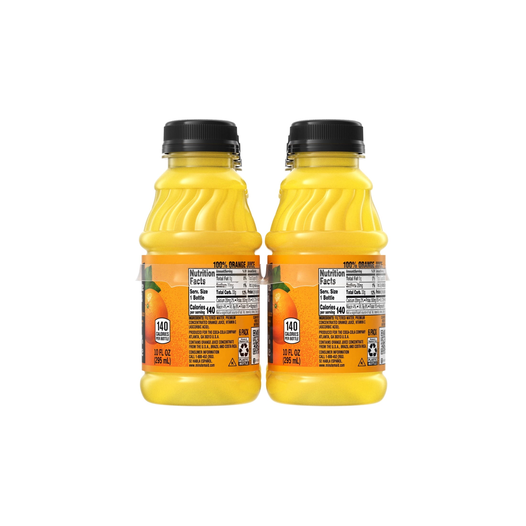 Minute Maid 100% Orange Juice From Concentrate 10 fl oz 6 Pack