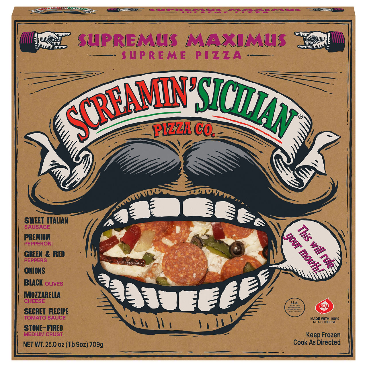 Screamin' Sicilian Pizza Co. Supremus Maximus Supreme Pizza 25 oz