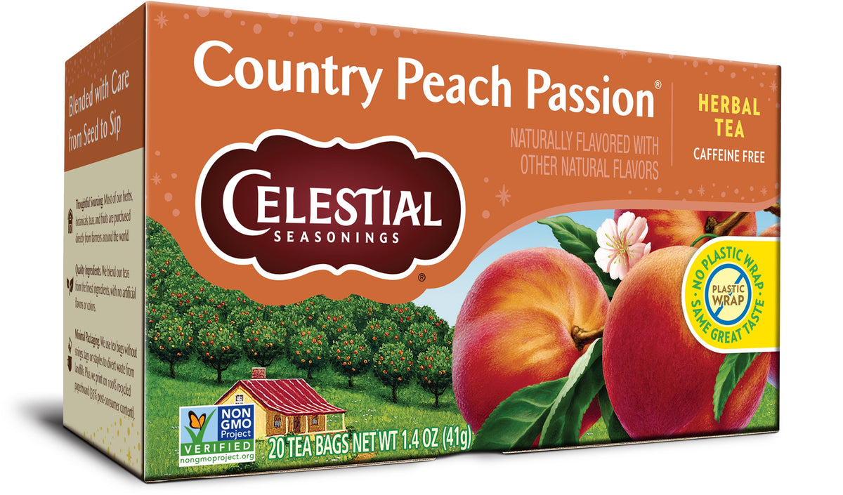 Celestial Seasonings Country Peach Passion Caffeine-Free Herbal Tea Bags 1.7 oz 20 Count