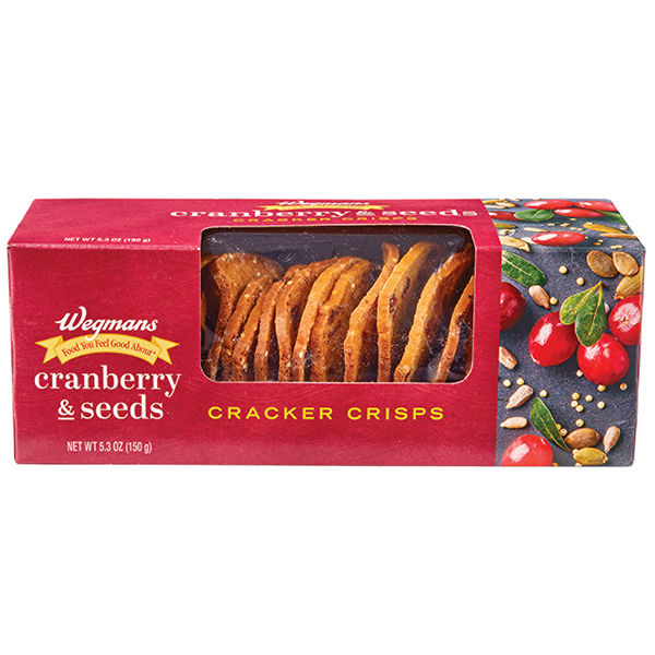Wegmans Cranberry & Seeds Cracker Crisps 5.3 Oz