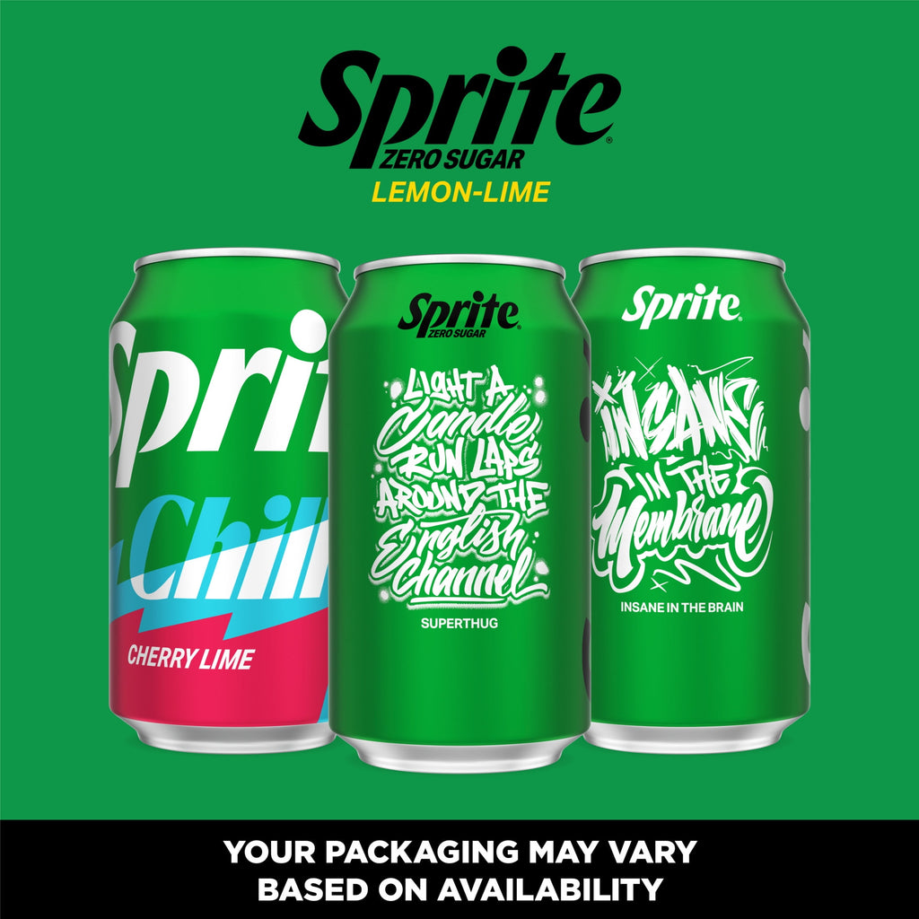 Sprite Zero Sugar Lemon-Lime Caffeine Free Soda Pop Fridge Pack Cans 12 Fl Oz 12 Pack