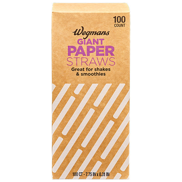 Wegmans Giant Paper Straws 25 Count