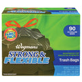Wegmans Strong & Flexible Drawstring Trash Bags 33 Gallon 90 Count Family Pack