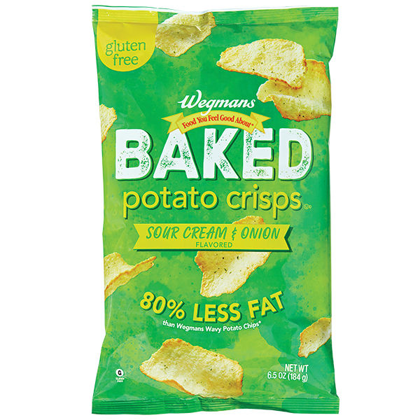 Wegmans Sour Cream & Onion Flavored Baked Potato Crisps 6.5 Oz