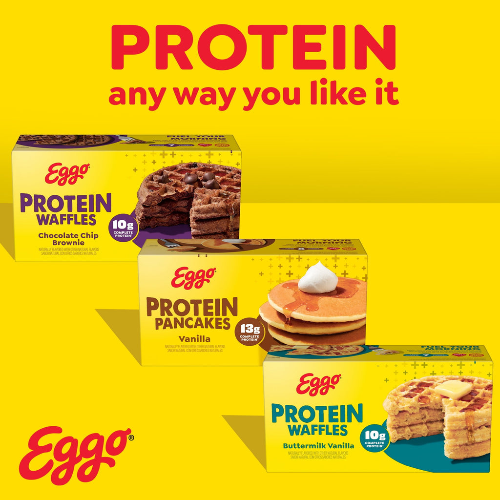 Eggo Protein Buttermilk Vanilla Waffles Frozen 12.3 Oz 10 Count