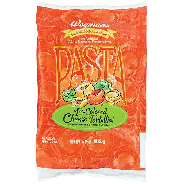 Wegmans Frozen Tri-Colored Cheese Tortellini Pasta 16 Oz