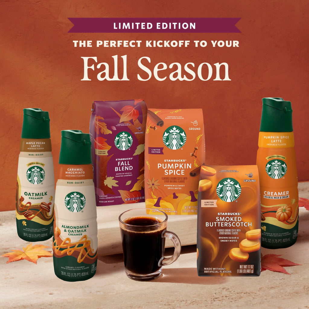 Starbucks at Home Pumpkin Spice Naturally Caffeinated Medium Roast Ground Coffee 17 oz Bag