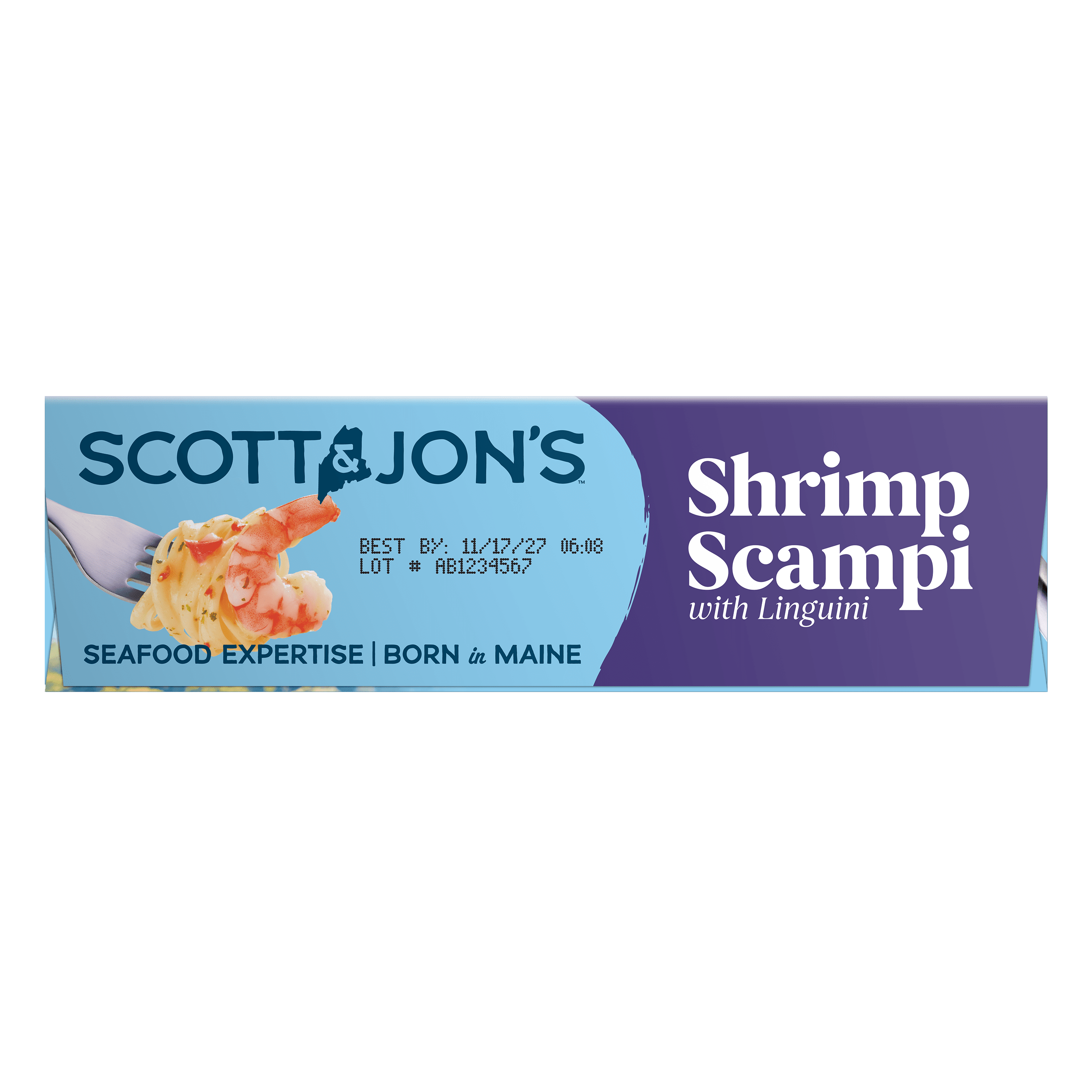 Scott & Jon's Shrimp Scampi Linguini Frozen Meal 9.6 Oz