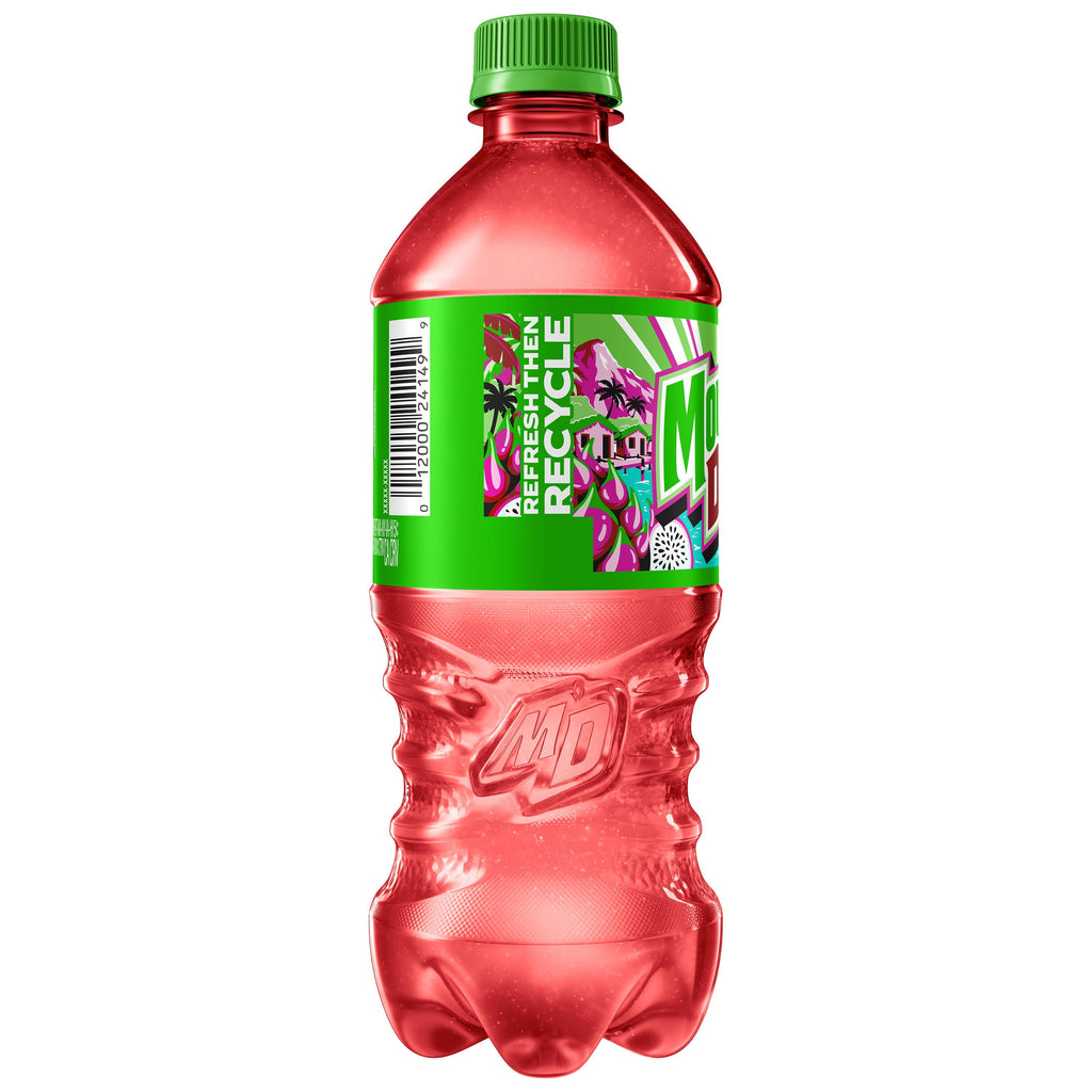 Mountain Dew Dragon Fruit Soda Pop Bottle 20 Fl Oz