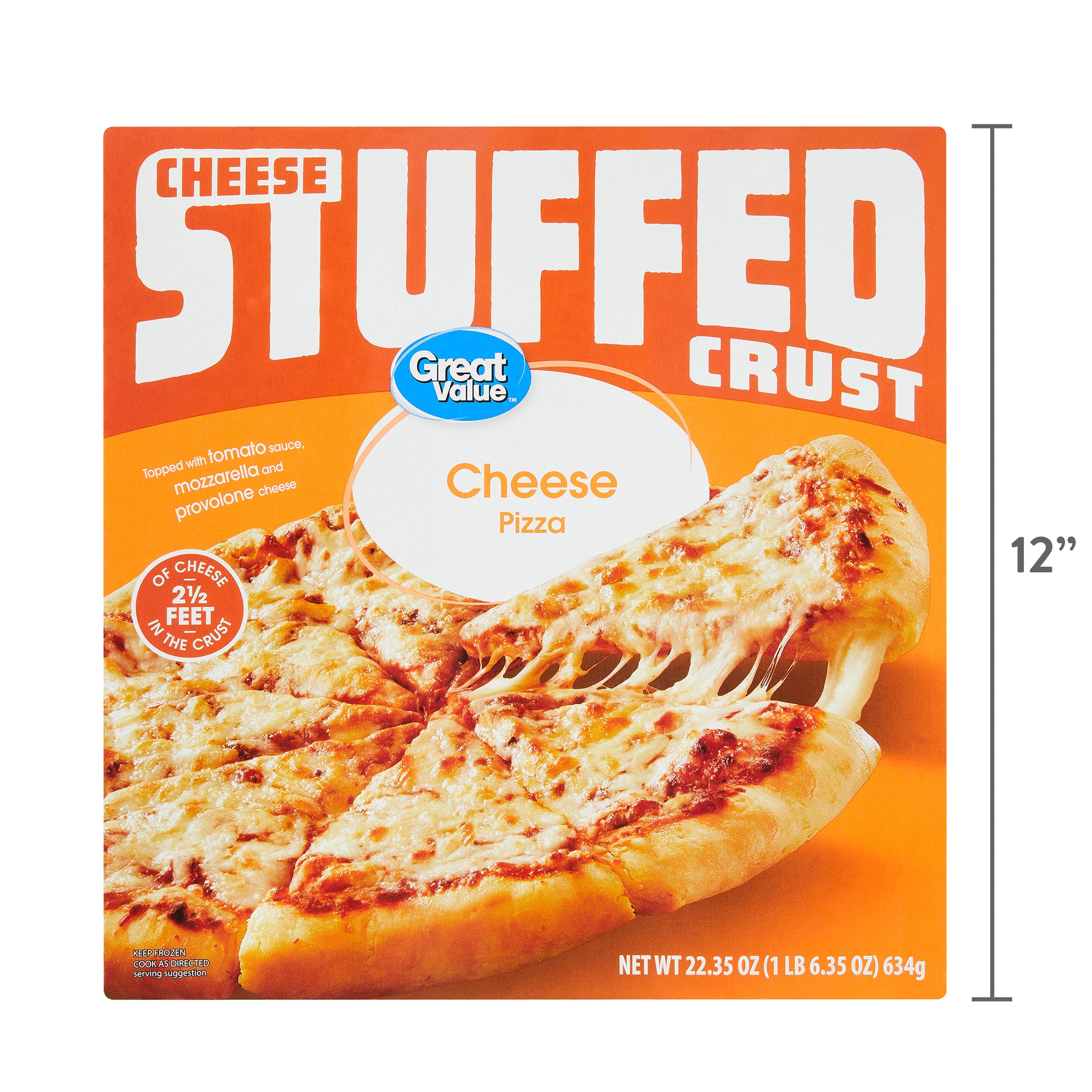 Great Value Stuffed Crust Cheese Frozen Pizza 22.35 Oz