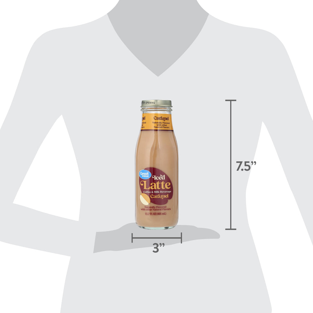 Great Value Iced Caramel Latte Coffee and Milk Beverage 13.7 fl oz