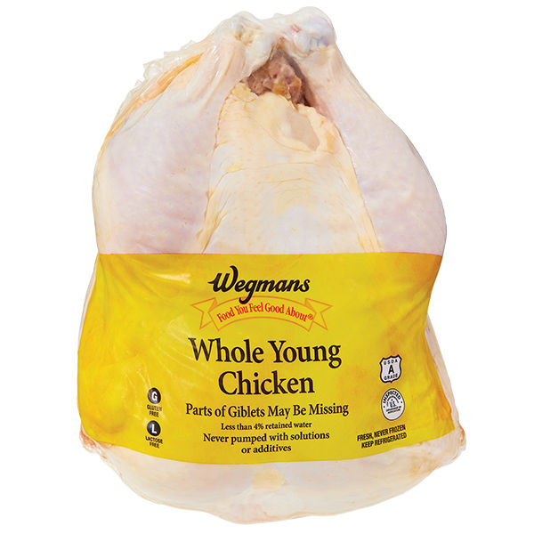 Wegmans Whole Young Chicken Grade A Fresh Never Frozen 5.73 lbs