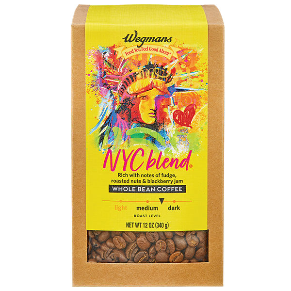 Wegmans NYC Blend Whole Bean Coffee 12 Oz