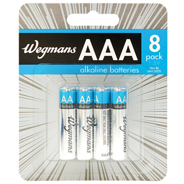 Wegmans AAA Alkaline Batteries 1.5V 8 Pack