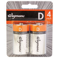 Wegmans D Alkaline Batteries 1.5 Volt 4 Pack