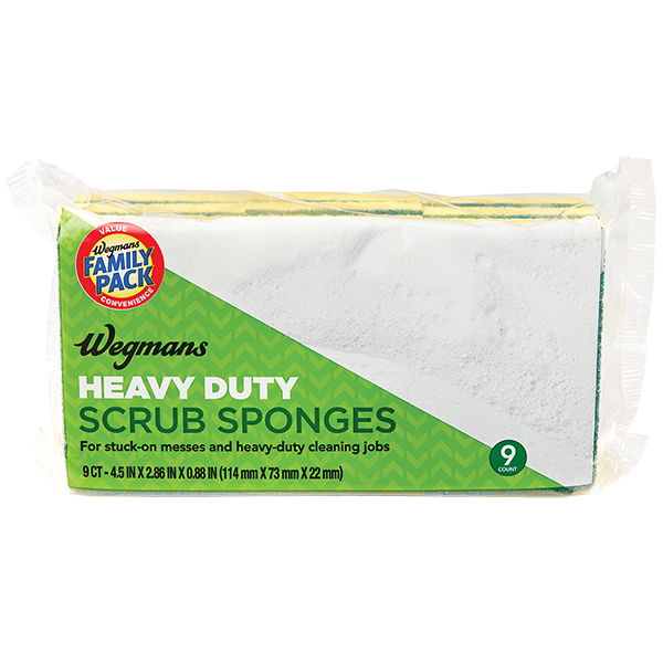 Wegmans Heavy Duty Scrub Sponges 9 Count Family Pack