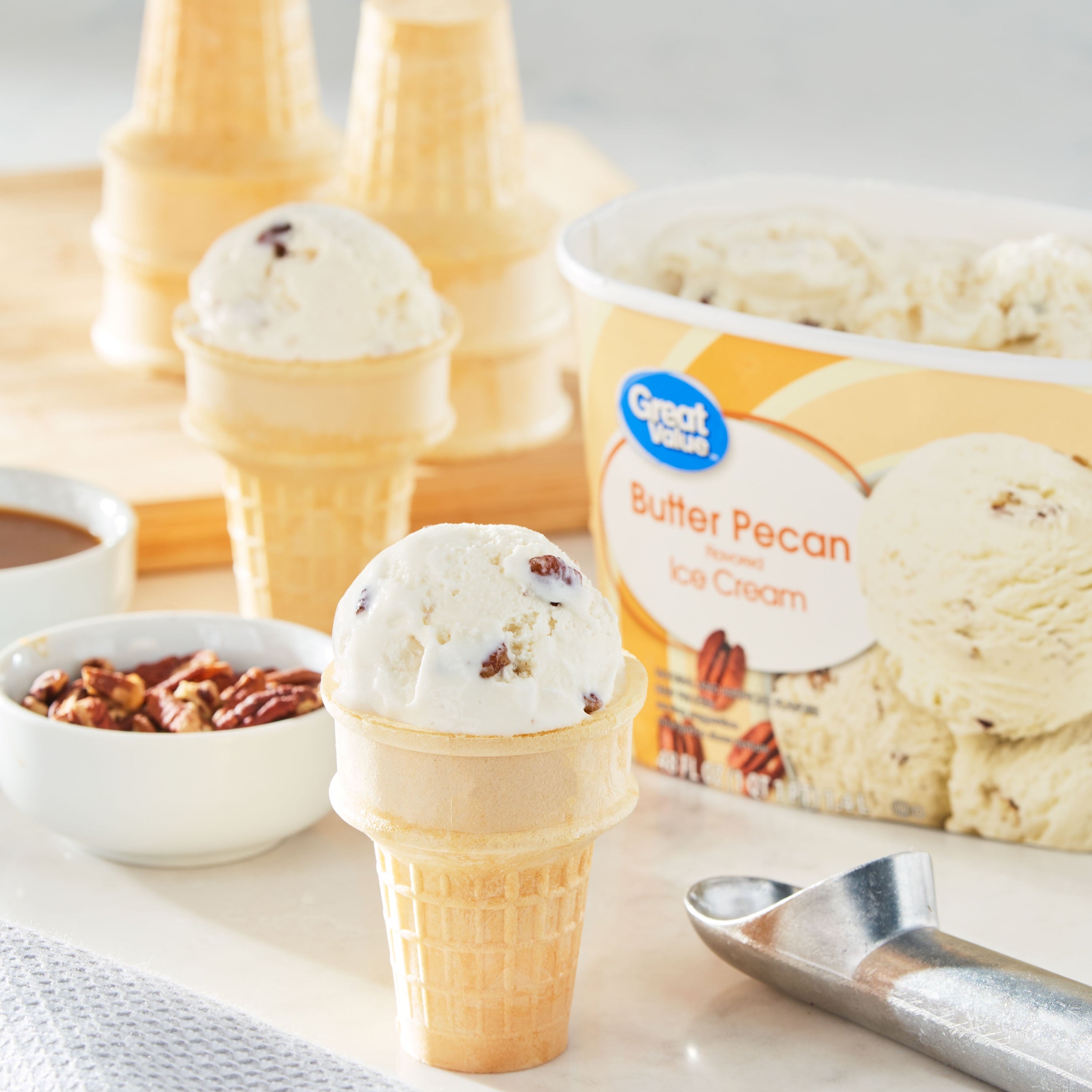 Great Value Butter Pecan Ice Cream 48 Fl Oz