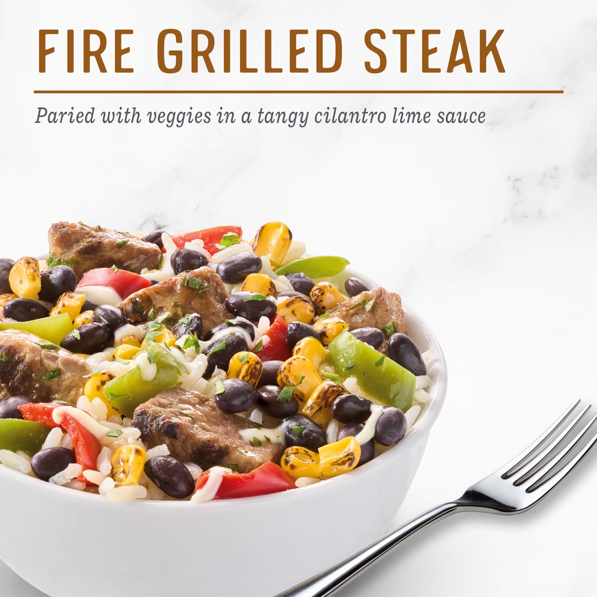 Evol Fire Grilled Steak Bowl Frozen Meal 9 Oz