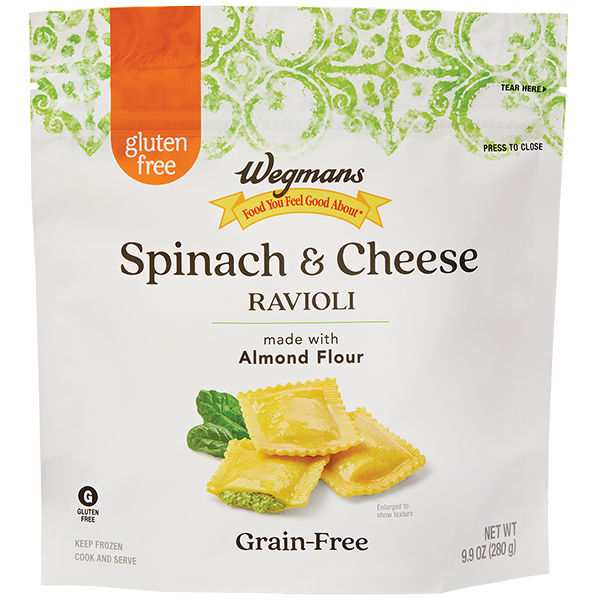 Wegmans Frozen Gluten Free Spinach & Cheese Ravioli Pasta 9.9 Oz