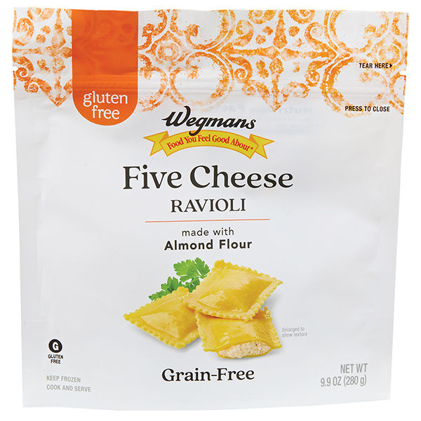 Wegmans Frozen Gluten Free Five Cheese Ravioli Pasta 9.9 Oz