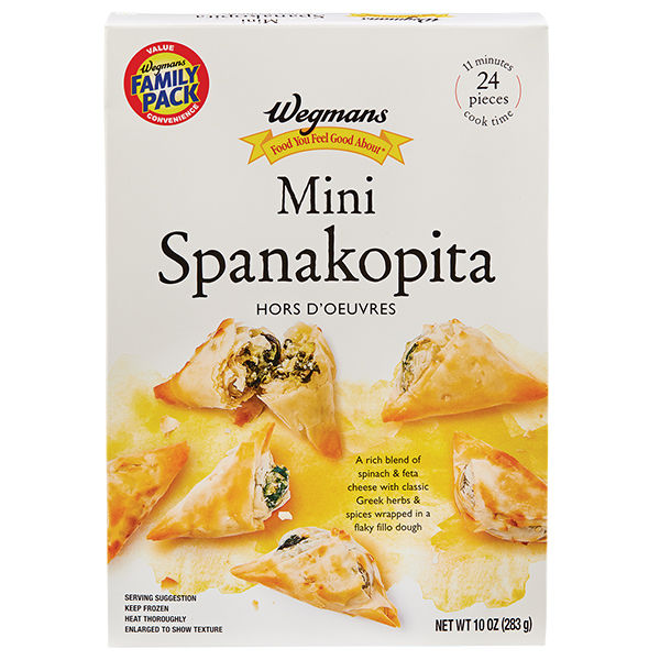 Wegmans Frozen Mini Spanakopita Family Pack 24 Count 10.9 Oz