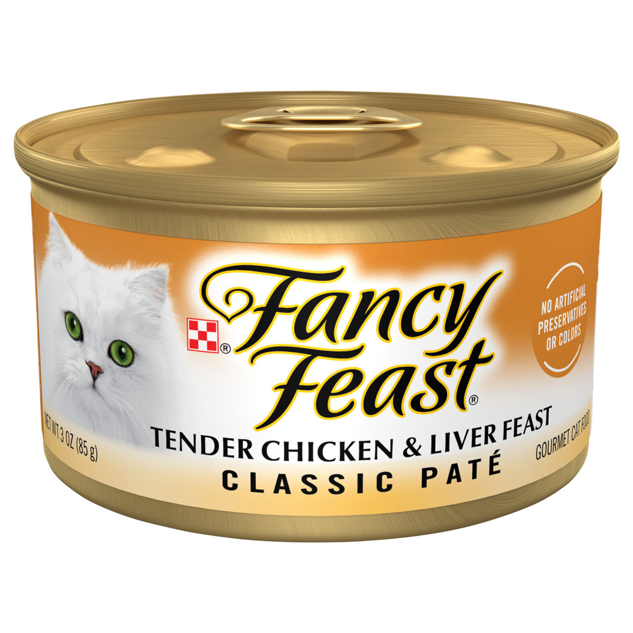 Fancy Feast Classic Pate Tender Chicken & Liver Feast Cat Food 3 oz