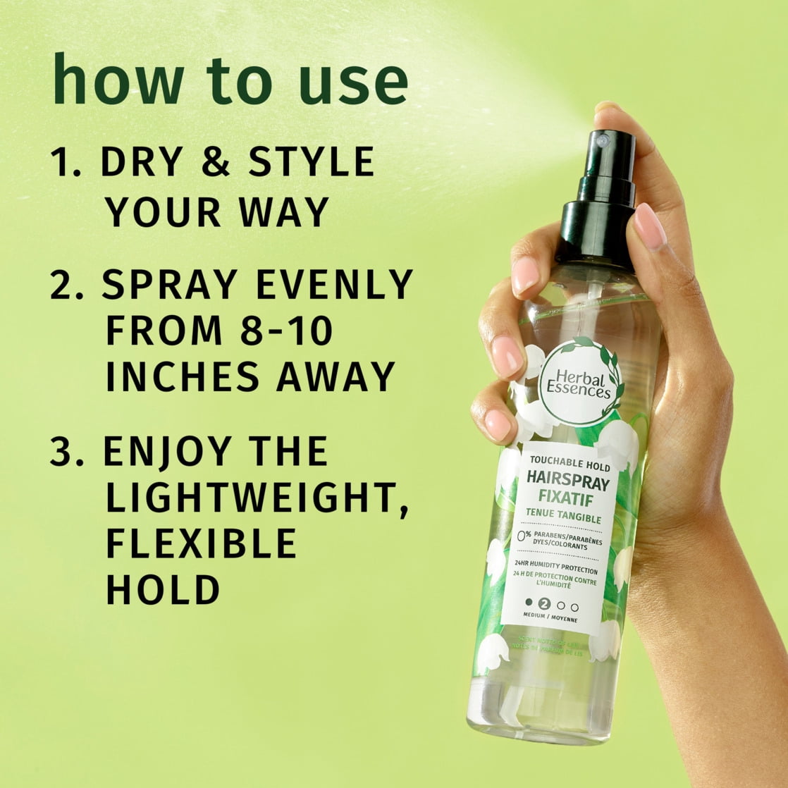 Herbal Essences Touchable Hold Hairspray Non-Aerosol 24-Hour Hold 8 fl oz