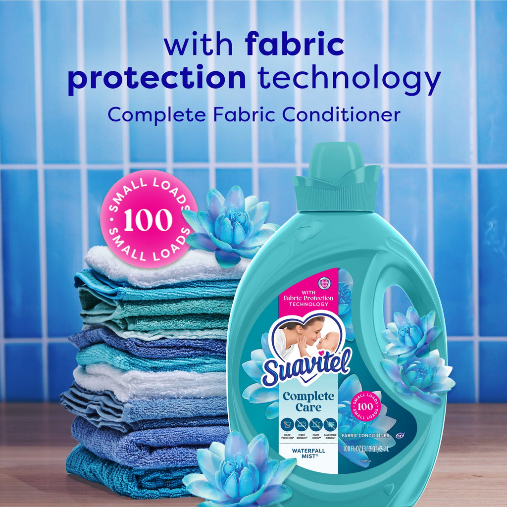 Suavitel Complete Liquid Fabric Softener Waterfall Mist Scent 100 fl oz