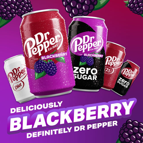Dr Pepper Blackberry Soda Pop Cans 12 Fl Oz 12 Pack