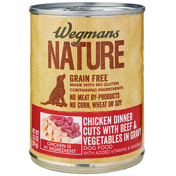 Wegmans Nature Chicken Dinner Cuts with Beef & Vegetable in Gravy Canned Dog Food