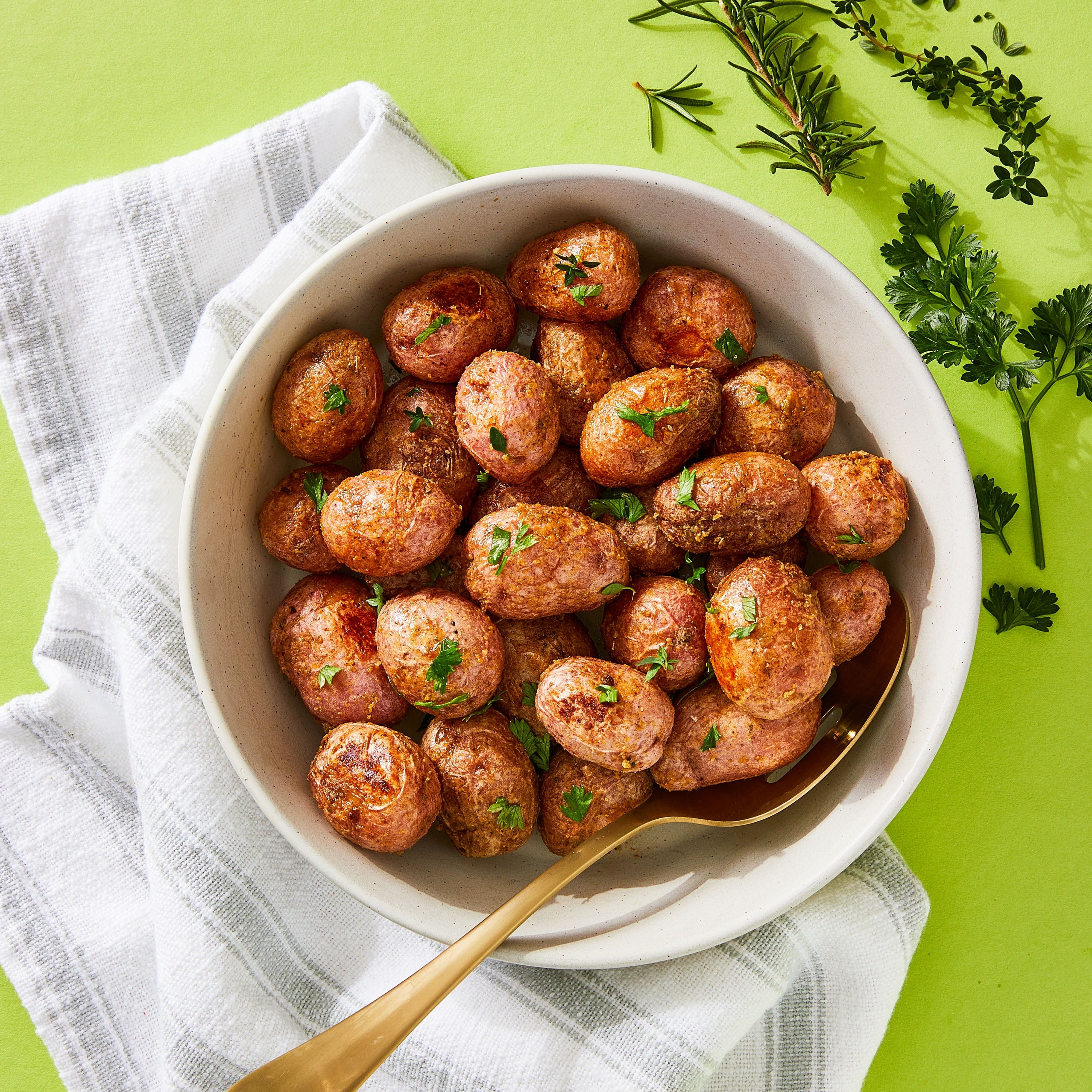 Bettergoods Oven Roasted Red Petite Potatoes with Olive Oil Italian Herbs Parmesan Frozen 16 Oz