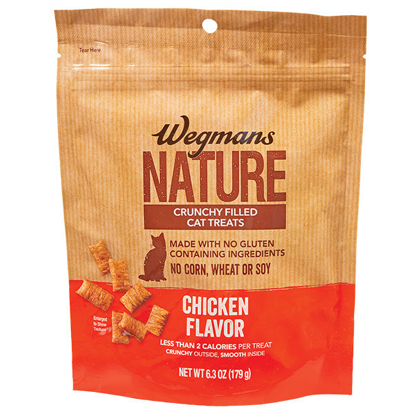 Wegmans Nature Chicken Flavor Crunchy Filled Cat Treats