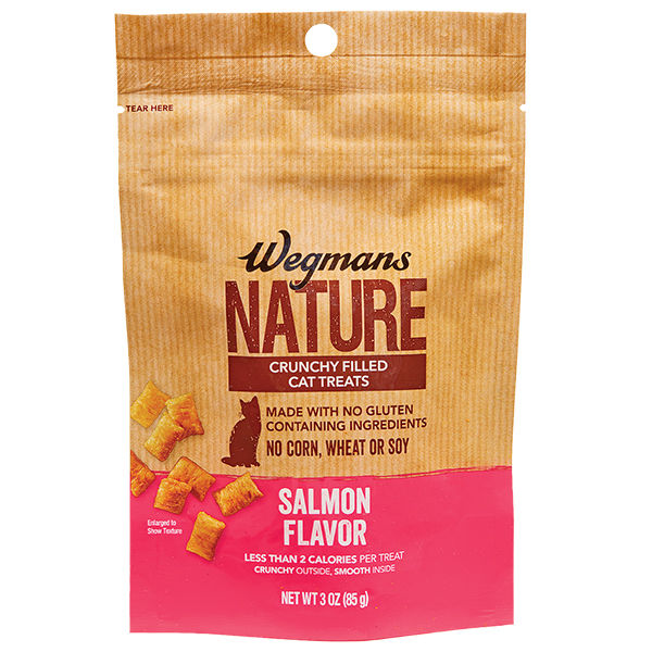 Wegmans Nature Salmon Flavor Crunchy Filled Cat Treats