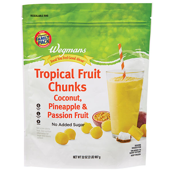Wegmans Frozen Tropical Fruit Chunks Coconut Pineapple Passion Fruit 32 Oz