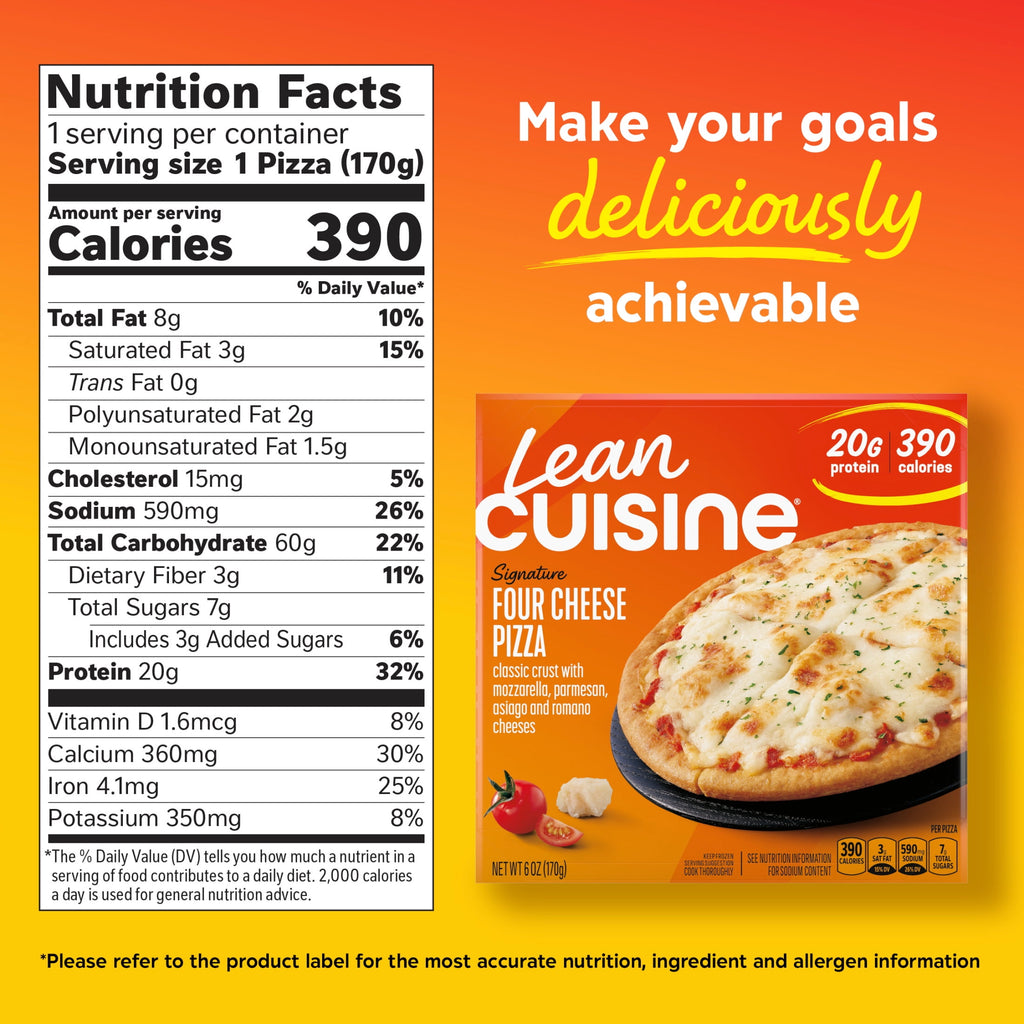 Lean Cuisine Four Cheese Thin Crust Frozen Pizza 6 Oz
