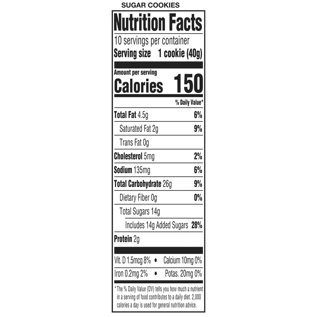 Sugar Baked Cookies 14 Oz 10 Count Freshness Guaranteed