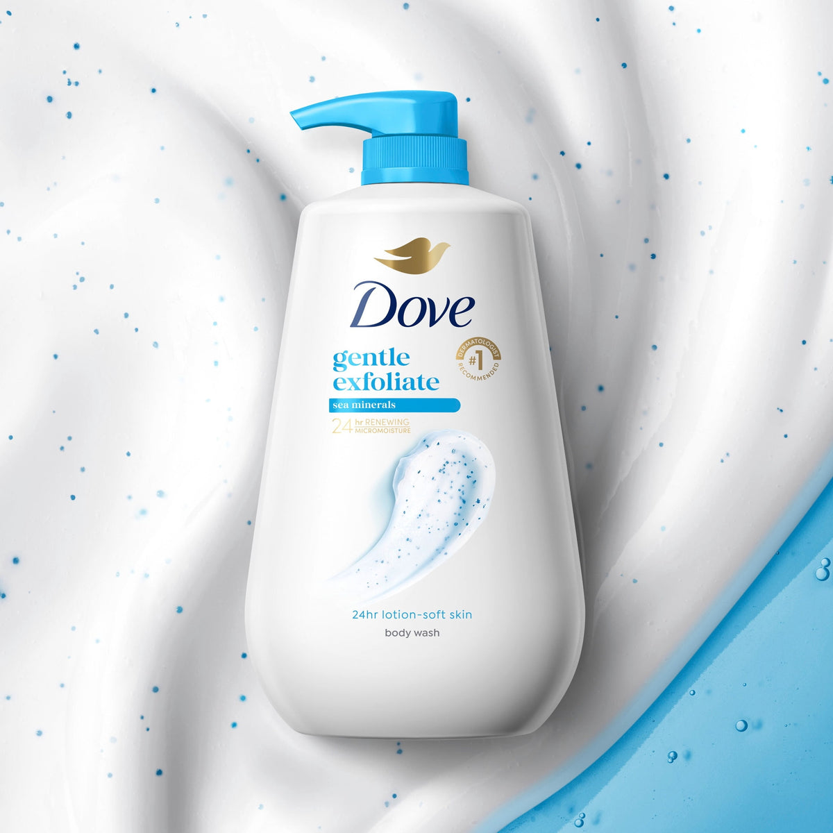 Dove Gentle Exfoliating Body Wash Sea Minerals Moisturizing Cleanser 30.6 fl oz
