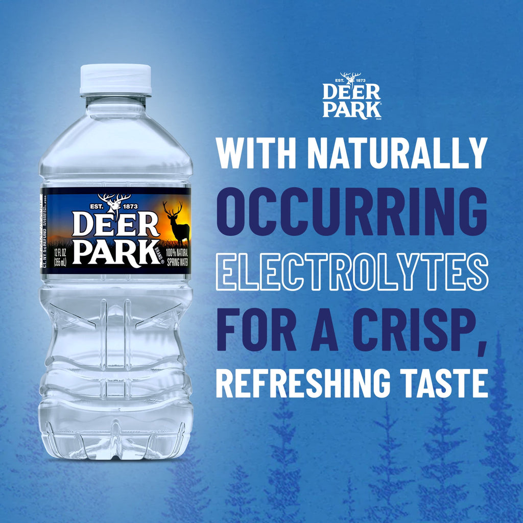 Deer Park Spring Water 12 fl oz Plastic Bottles 12 Pack