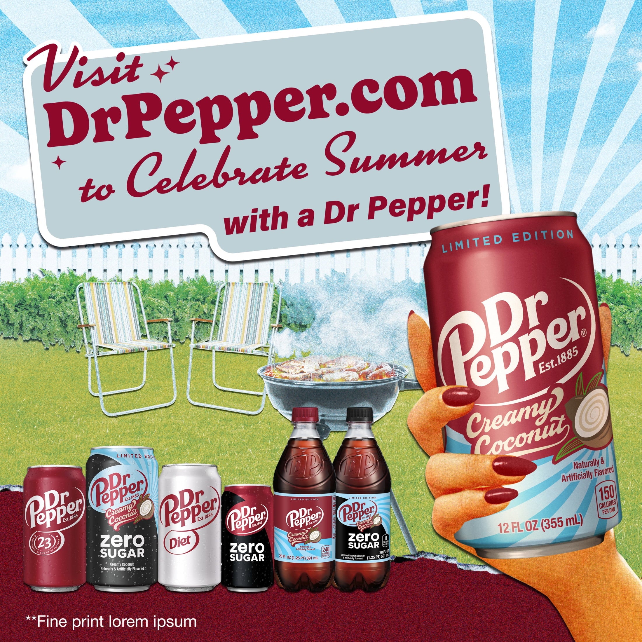 Dr Pepper Creamy Coconut Soda Pop Cans 12 Fl Oz 12 Pack