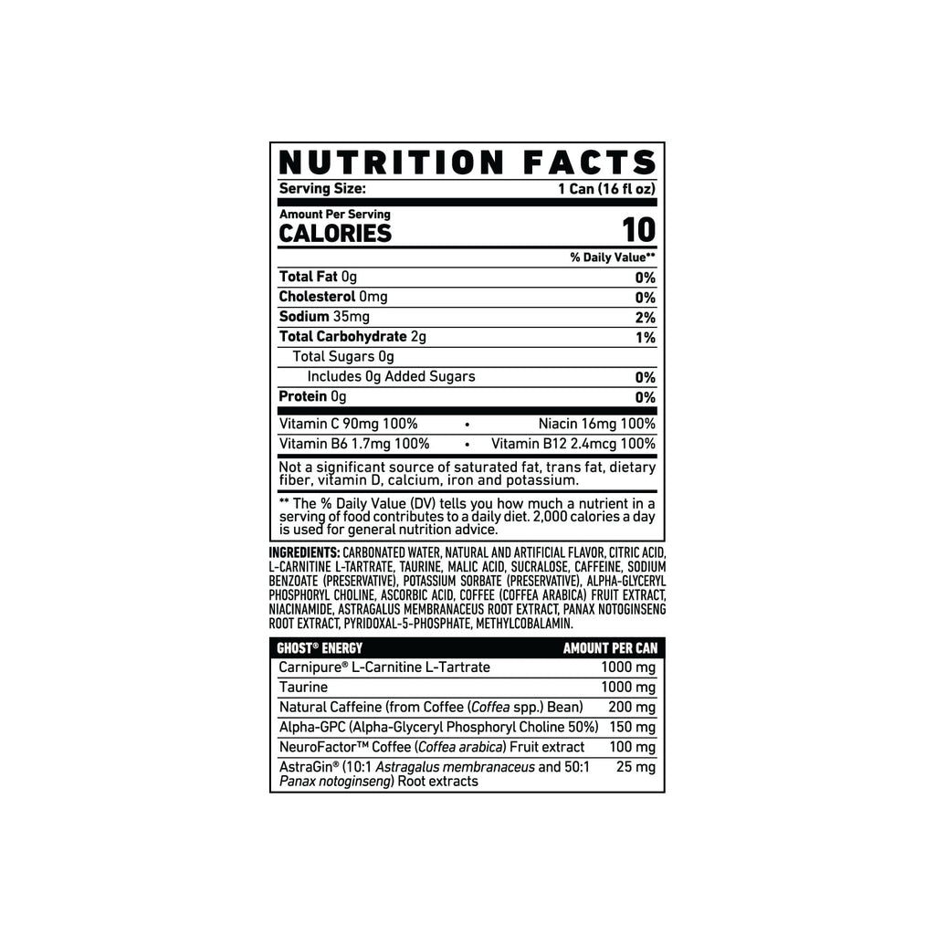 GHOST Energy Cherry Limeade Sugar Free Energy Drink 16 fl oz Single Can