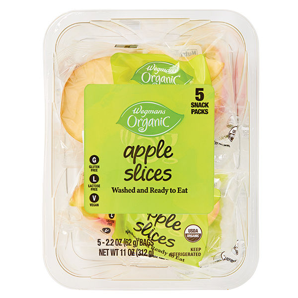 Wegmans Organic Apple Slices 5 Pack 11 Oz