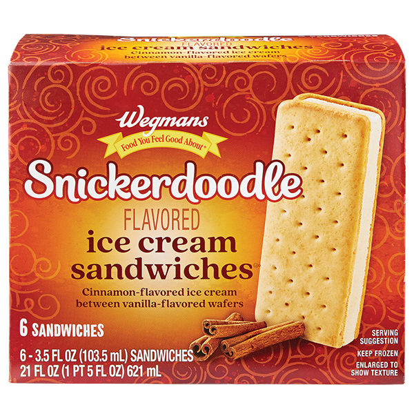 Wegmans Snickerdoodle Ice Cream Sandwiches 6 Count 21 Fl Oz