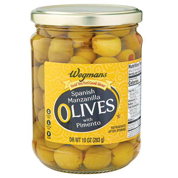 Wegmans Spanish Manzanilla Olives with Pimento 10 Oz