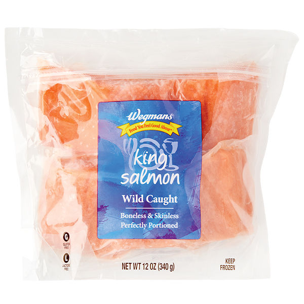 Wegmans Frozen Wild Caught King Salmon 12 Oz