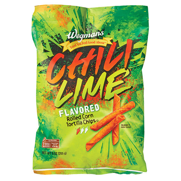 Wegmans Chili Lime Flavored Rolled Tortilla Chips 9 Oz