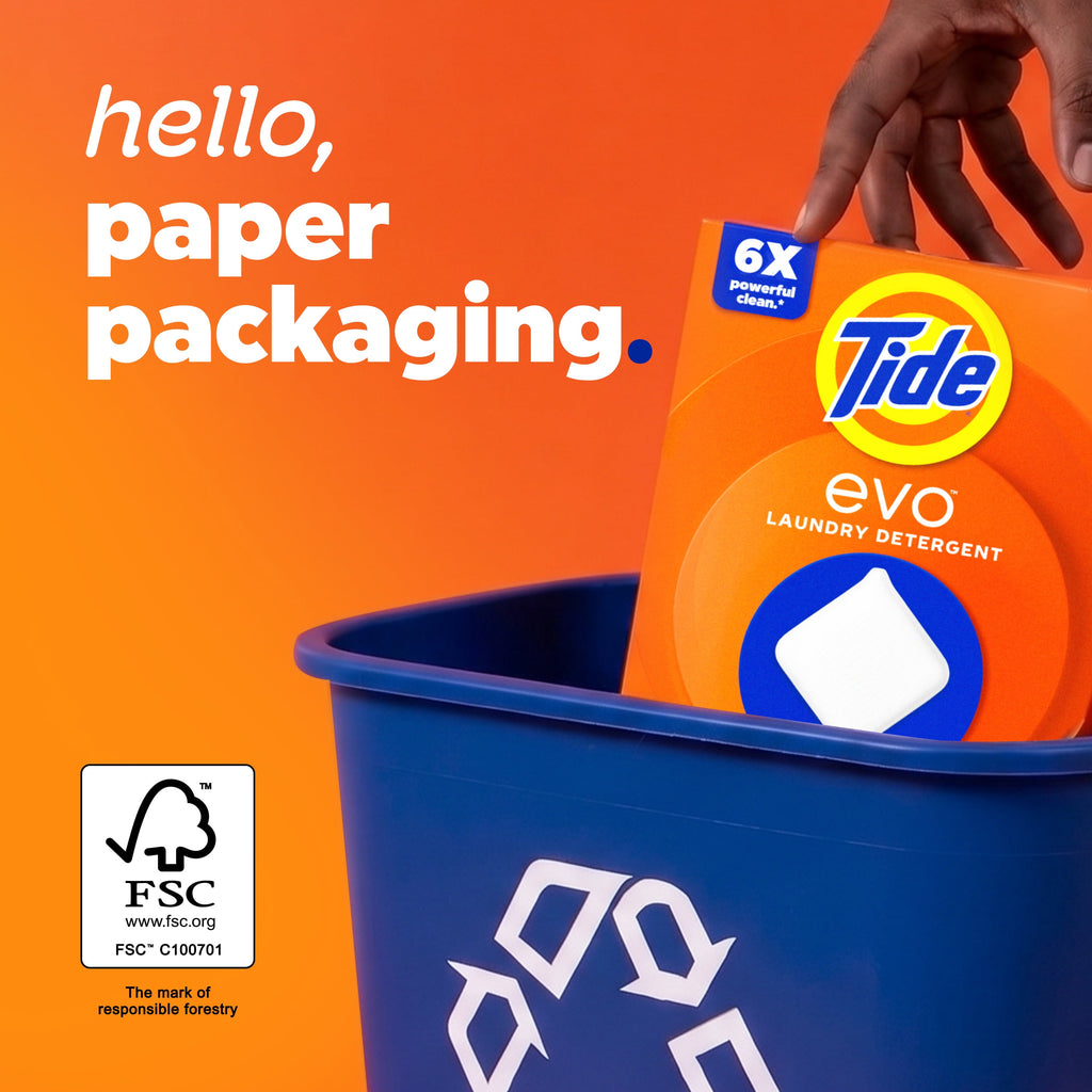 Tide evo Laundry Detergent Tiles 100% Concentrated Spring Blast Scent