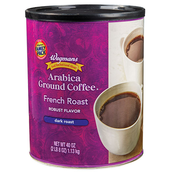 Wegmans Arabica Ground Coffee French Roast Dark Roast Family Pack 40 oz