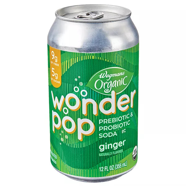 Wegmans Organic Wonder Pop Ginger Prebiotic & Probiotic Soda
12 fl. oz.
